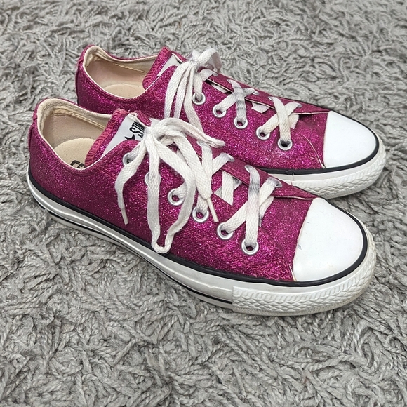 Converse Shoes Converse Pink Glitter Sneakers Poshmark